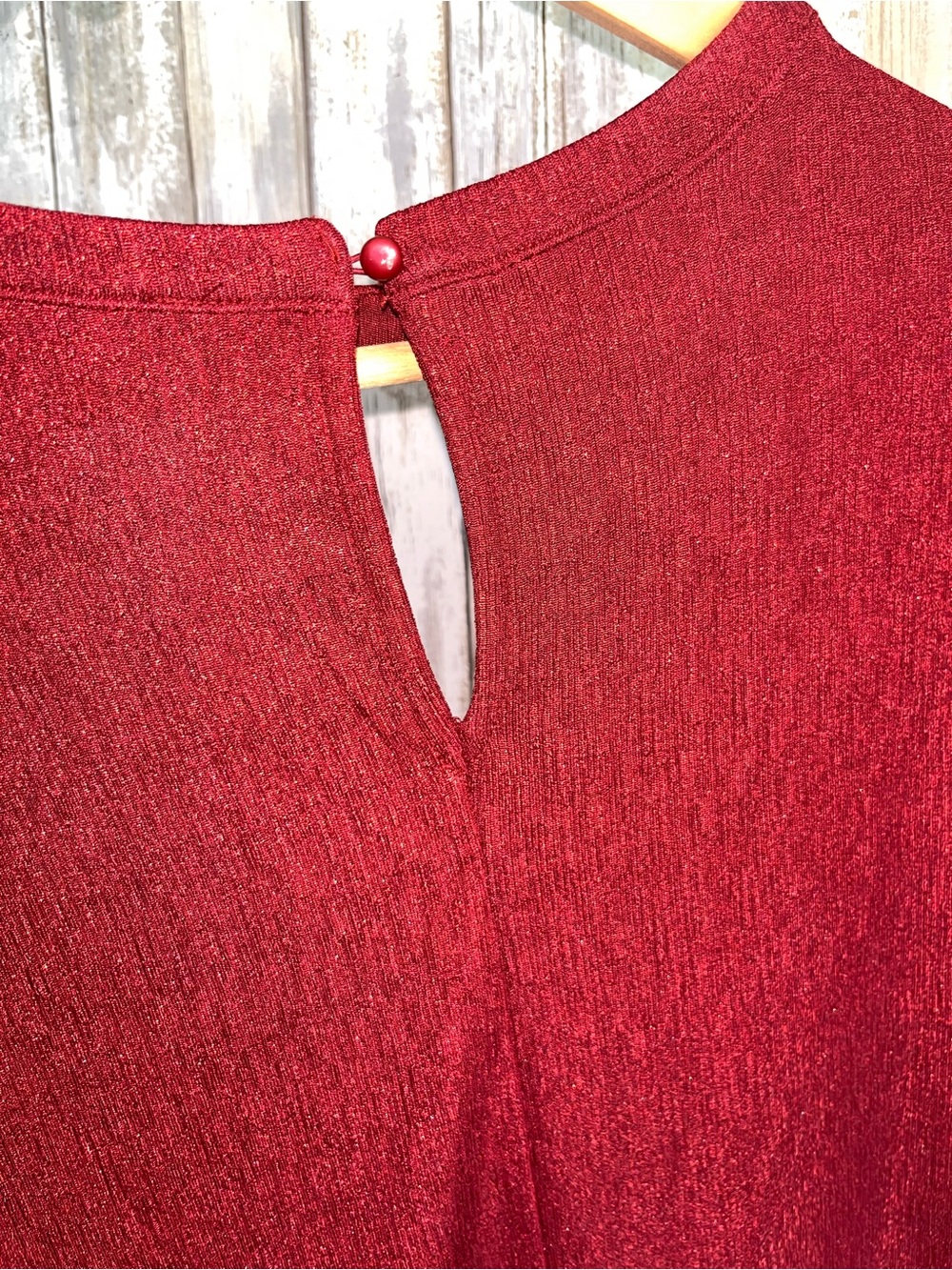 NWT Lane Bryant Metallic Red Cutout Long Sleeve Top Plus Size 18/20 - Picture 5 of 6